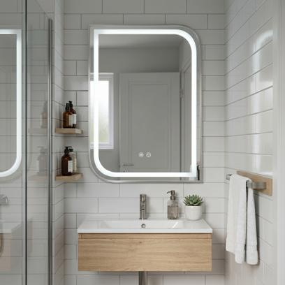 LED Spiegel ZONE 80x60 BRUSH NICKEL