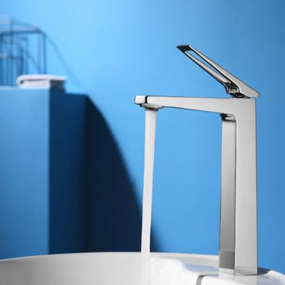 Bateria Umywalkowa REA PARKER Nikiel Szczotkowany INOX Wysoka