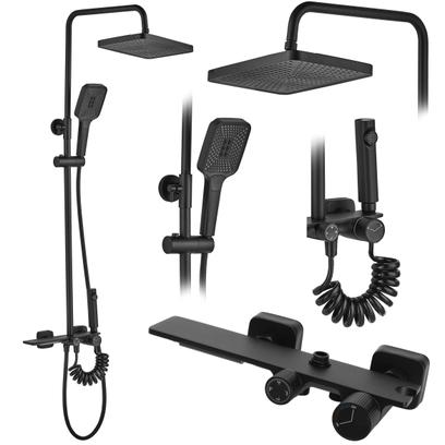 Shower set REA HELIX Black