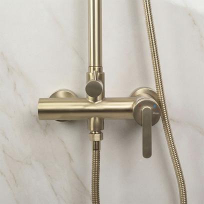 Shower set Rea Ontario Brush Gold