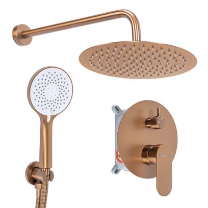 Душ система за вграждане Rea Drop Brush Copper + BOX