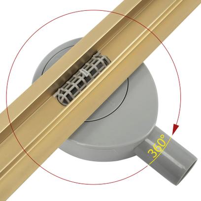 Drain linéaire Rea Neo Slim Miroir Gold Pro 90