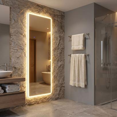 LED wandspiegel Classico 60x170cm White