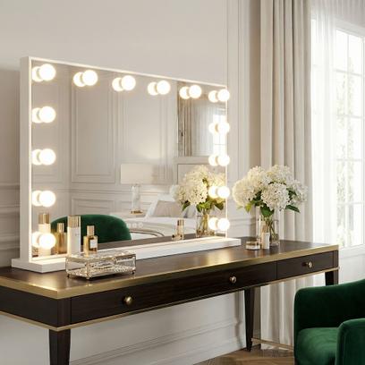 Mirror LED HOLLYWOOD White 80x60