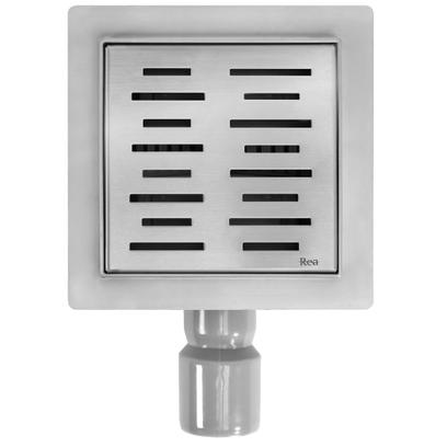 Drain linéaire REA LINE 150x150 Nickel Brush