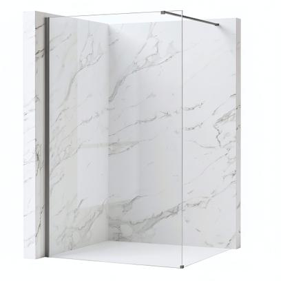 Duschwand Rea Flexi Transparent / Titan 70