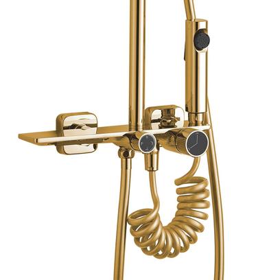 Shower set REA HELIX Gold