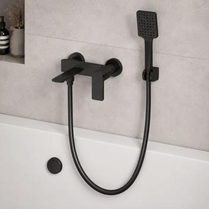 Душ маркуч против усукване Rea Black 150 cm