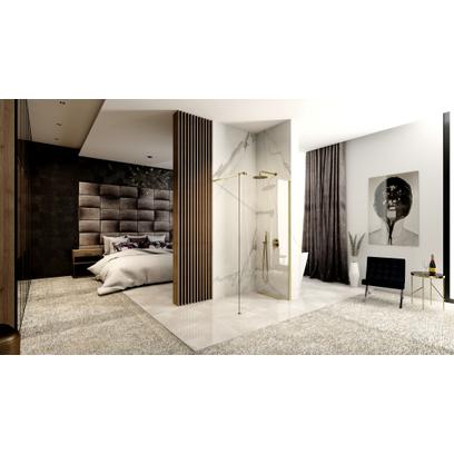Duschwand Rea Aero Gold Brush 100