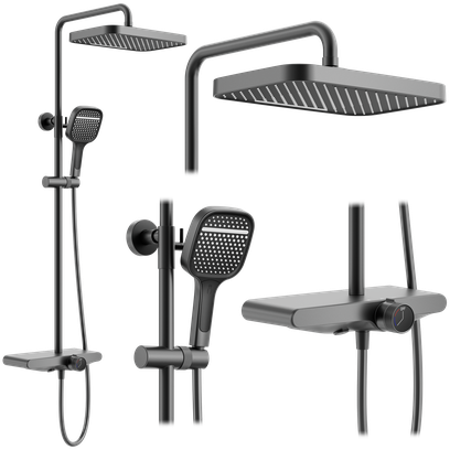 Shower set REA Bari Titanium