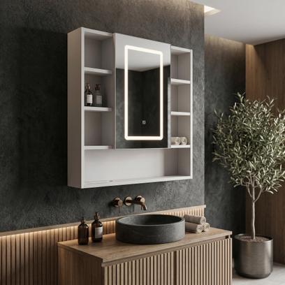 Spiegelkast met LED-verlichting Rea Luna 70x80cm