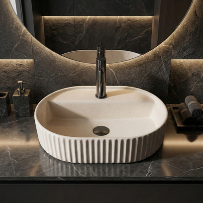 Countertop washbasin Rea Marcela 50 Vanilla