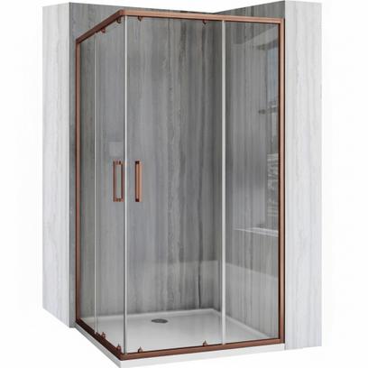 Duschkabine Rea City 80x100 Brush Copper