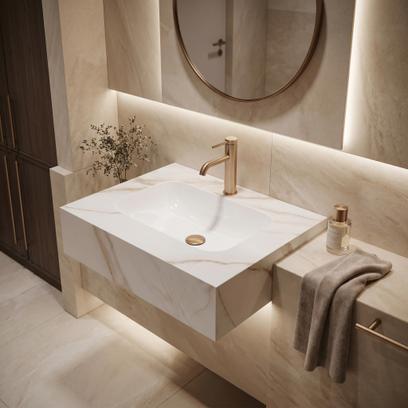 Pakabinama praustuvė REA Aresa Grey Gold 60