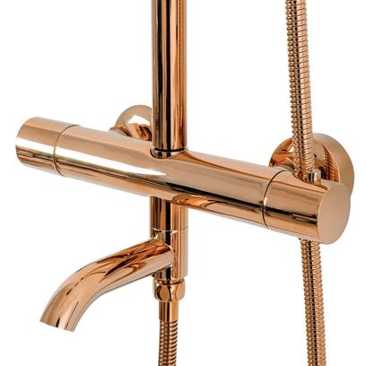 Shower set with thermostat Rea Lungo Copper