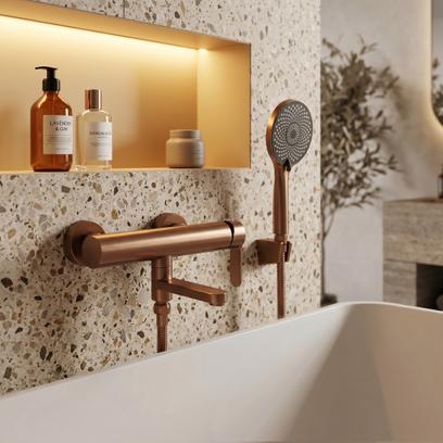 Mitigeur de baignoire Rea Arcos Brushed Copper