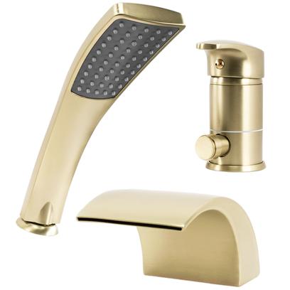 Robinet de baignoire Rea Riven Brush Gold