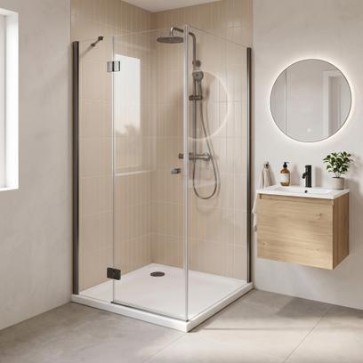Base de duche acrílica Rea Belmond White 90x90 Titan