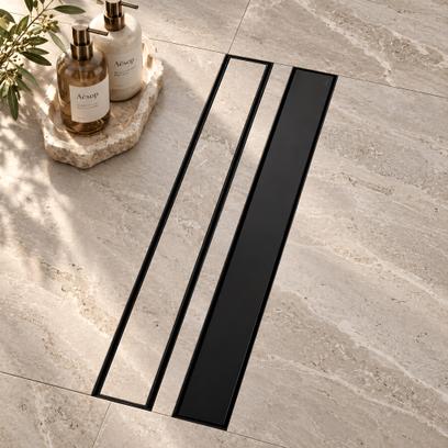 Линеен сифон Rea Neox Black Matt 90