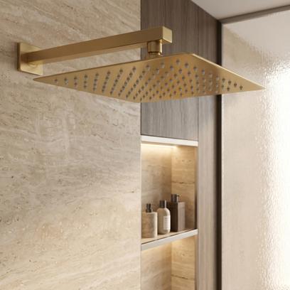 Квадратен душ пита REA JS-P015BG 30cm Brush Gold