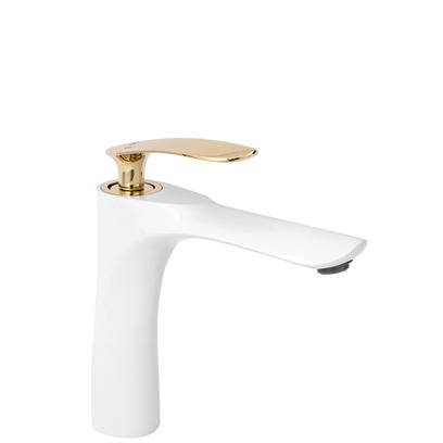 Waschbeckenarmatur Rea Orbit White Gold Low