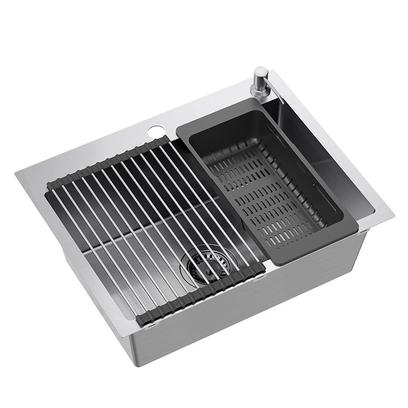 Edelstahlspüle LUKE 110 WORKSTATION BRUSH NICKEL