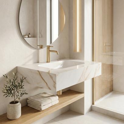 Pakabinama praustuvė REA Aresa Grey Gold 70