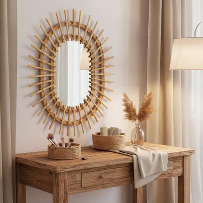 LUSTRO ŚCIENNE BOHO 57CM QDJ5749
