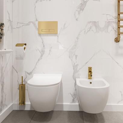 Sada WC misa + bidet CARTER WHITE, ZÁVESNÁ