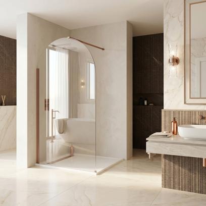 Pared de la ducha Rea Heaven Brush Copper 110