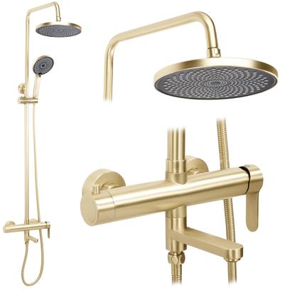 Shower Set Rea Arcos brush gold
