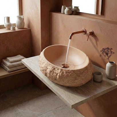 Rea Mika Light Terracotta galda virsmas izlietne