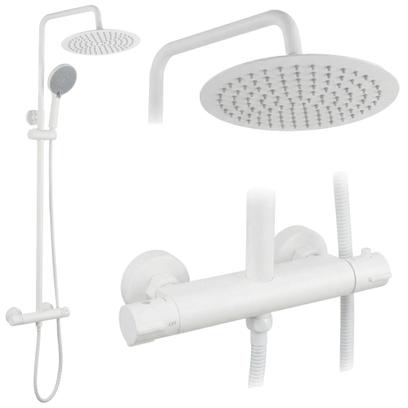 Shower set without spout with thermostat Rea Lungo White