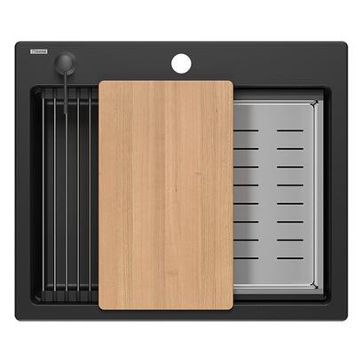 granitni sudoper KURT 110 WORKSTATION Black