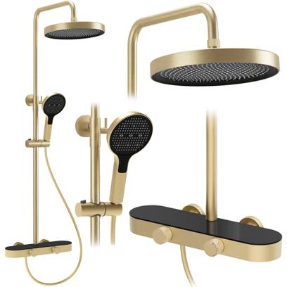 Shower set Rea Creo Brush Gold