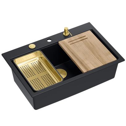 гранитна мивка MARC 110 WORKSTATION Black