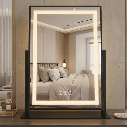 LED Spiegel LUMI Black 30x40cm