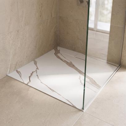 Душевой поддон Bazalt CARRARA WHITE 90x90