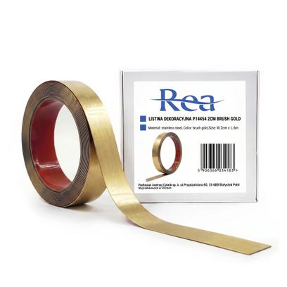 Самозалепваща декоративна лайсна Rea P14454 2cm Brush Gold