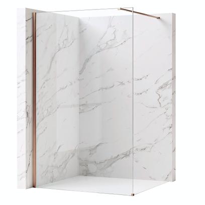 Duschwand Rea Flexi Transparent / Brush Copper 70