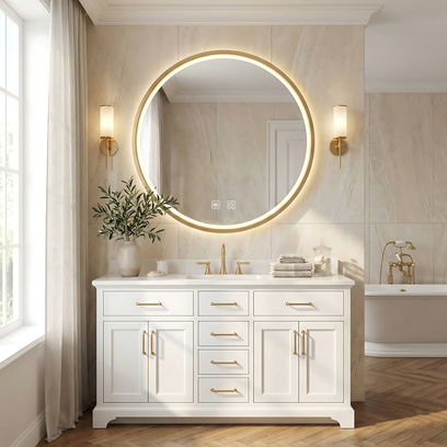 Mirror LED 80cm MMJ BRUSH GOLD