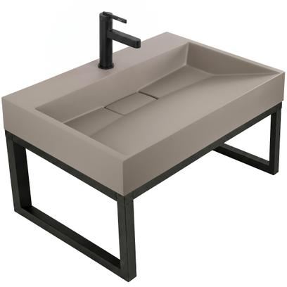 Vasque en conglomérat Rea GOYA TAUPE 70CM + piètement