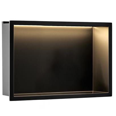 Вграден рафт за баня LED 30x45 black