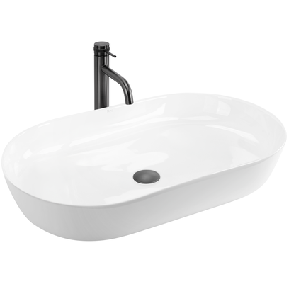 Umywalka nablatowa Rea Cleo 71 White