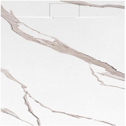Duschtasse Bazalt CARRARA WHITE 90x90