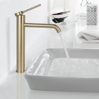 REA CLIF BRUSHED GOLD praustuvo maišytuvas