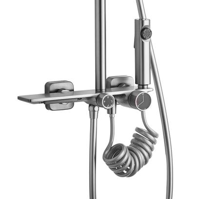 Shower set REA HELIX  Nickel Brush INOX