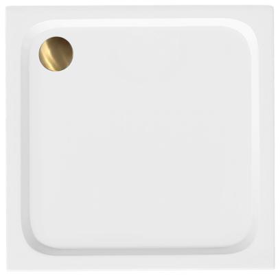 Acryl Duschwanne Rea Belmond White 80x80 Brush Gold