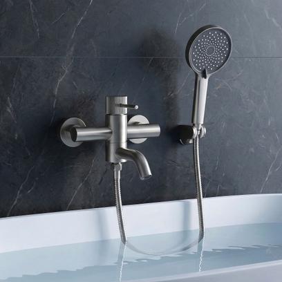 Robinet de baignoire Rea Lungo Stripe Brush Nickel