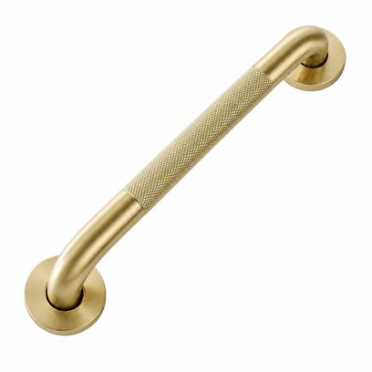 Rovná kúpeľňová oporná tyč Brush Gold